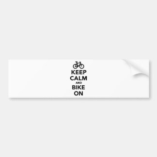 Keep calm and bike on bumper sticker