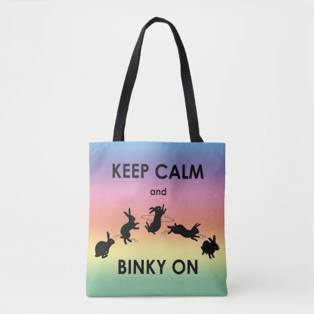 Keep Calm and Binky On Bag (Rainbow) (Front)