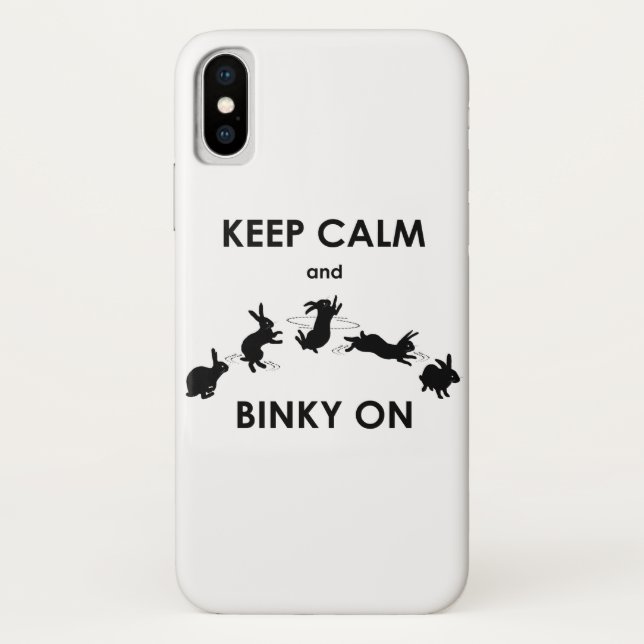 Keep Calm and Binky On iPhone X Case (Back)