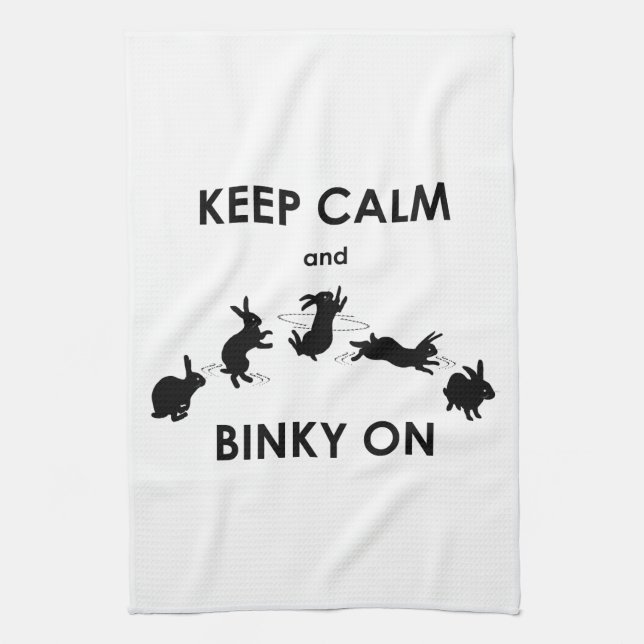 Keep Calm and Binky On Kitchen Towel (Vertical)