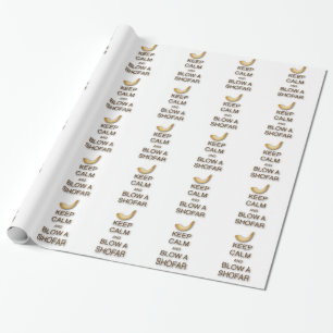 Keep Calm and Blow a Shofar wrapping paper