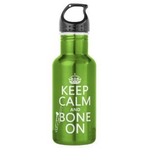 Keep Calm and 'Bone On (trombone - any colour) 532 Ml Water Bottle