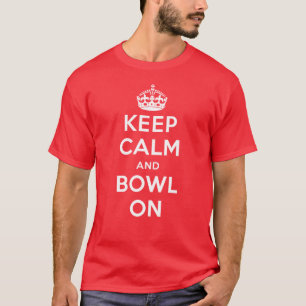 "Keep Calm and Bowl On" Coloured T-shirt (Men's)