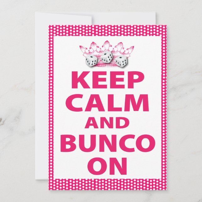 Keep Calm And Bunco On Invitation (Front)