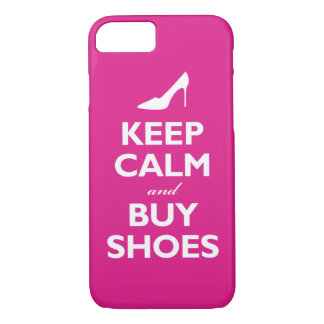 Keep Calm and Buy Shoes (hot pink) iPhone 8/7 Case