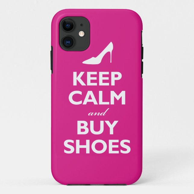 Keep Calm and Buy Shoes (hot pink) Case-Mate iPhone Case (Back)