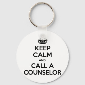 Keep Calm and Call a Counsellor Key Ring