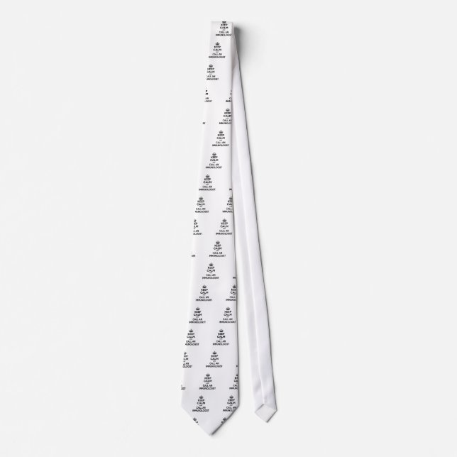 Keep Calm and Call an Immunologist Tie (Front)