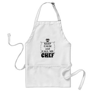 Keep calm and call me chef kitchen apron