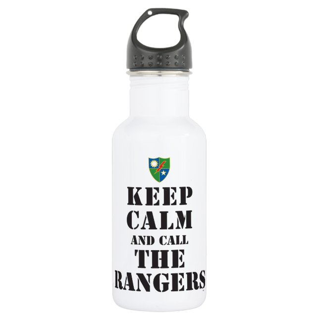 KEEP CALM AND CALL THE RANGERS 532 ML WATER BOTTLE (Front)