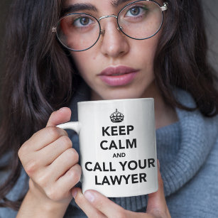 Keep Calm And Call Your Lawyer Two-Tone Coffee Mug