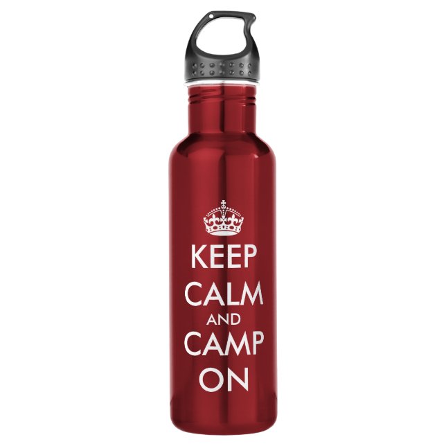 Keep calm and camp on | Customisable 710 Ml Water Bottle (Front)