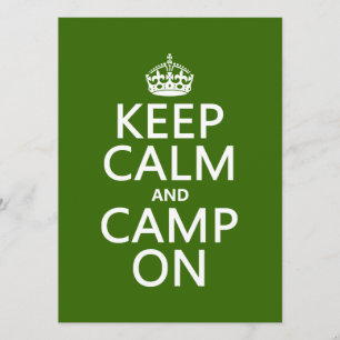 Keep Calm and Camp On Invitation