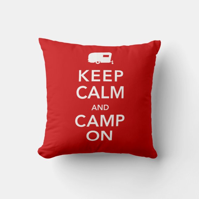 Keep Calm and Camp On - My Camper My Castle Cushion (Front)