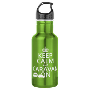 Keep Calm and Caravan On (customisable colours) 532 Ml Water Bottle