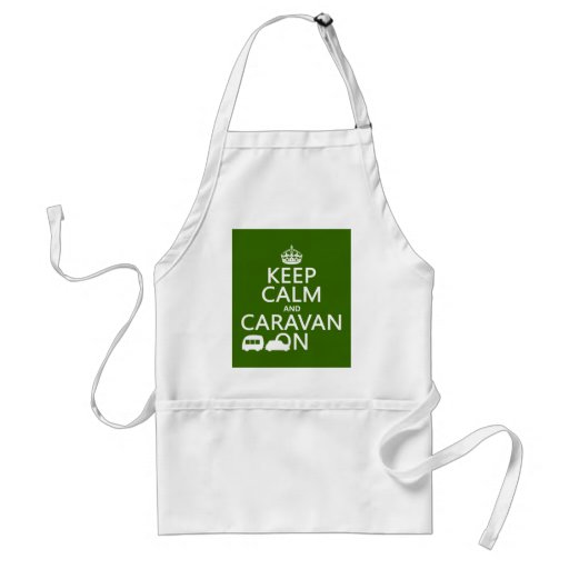 Image of Keep Calm and Caravan On (customisable colours) Standard Apron