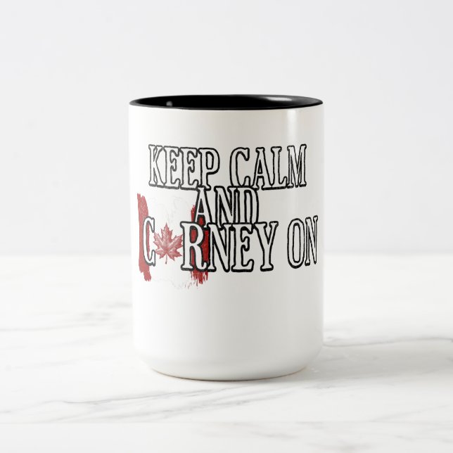 Keep Calm and Carney On Two-Tone Coffee Mug (Center)