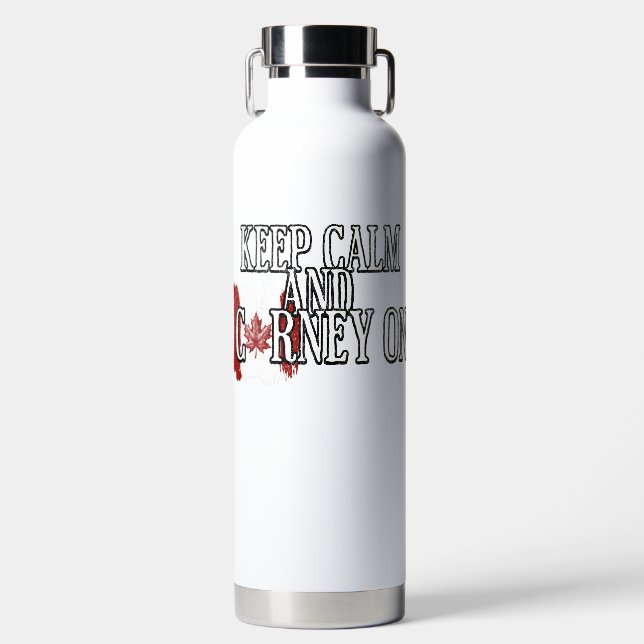 Keep Calm and Carney On Water Bottle (Front)