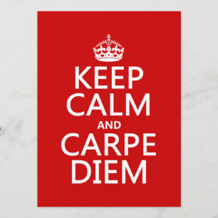 Keep Calm and Carpe Diem Invitation