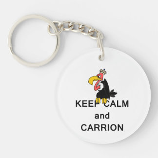 Keep Calm and Carrion Vulture Key Ring