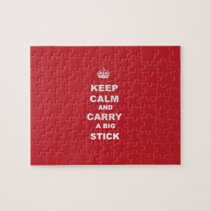 Keep Calm and Carry a big Stick Jigsaw Puzzle