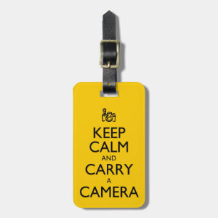 Keep Calm and Carry a Camera Personalised Luggage Tag
