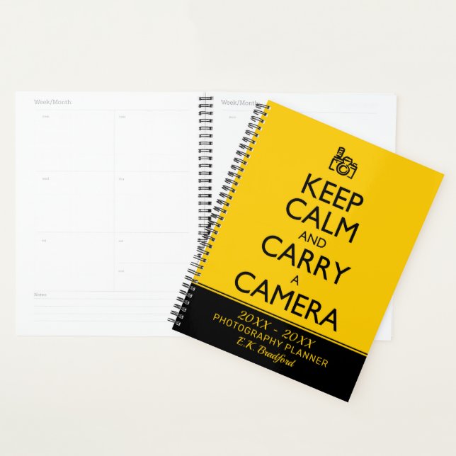 Keep Calm and Carry a Camera Planner (Display)