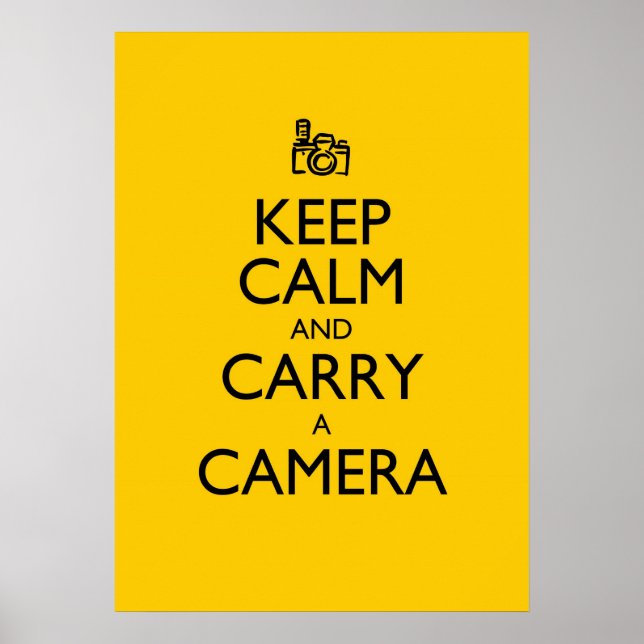 Keep Calm and Carry a Camera Poster (Front)