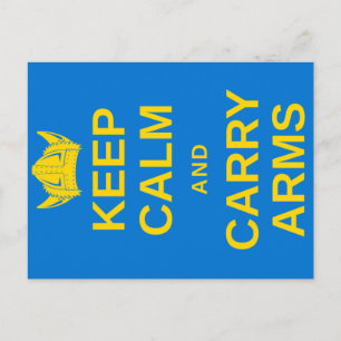 Keep Calm and Carry Arms Swedish Viking Postcard