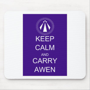 Keep Calm and Carry Awen Mouse Mat