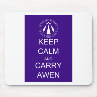 Keep Calm and Carry Awen Mouse Mat