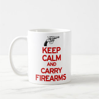 Keep Calm and Carry Firearms mug