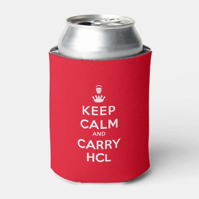 Keep Calm and Carry HCl Can Cooler (Can Front)