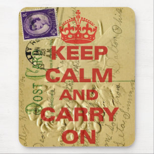 Keep calm and carry mouse mat
