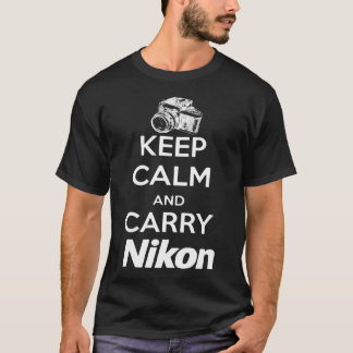 Keep Calm And Carry Nikon Cool Photographer T-Shirt