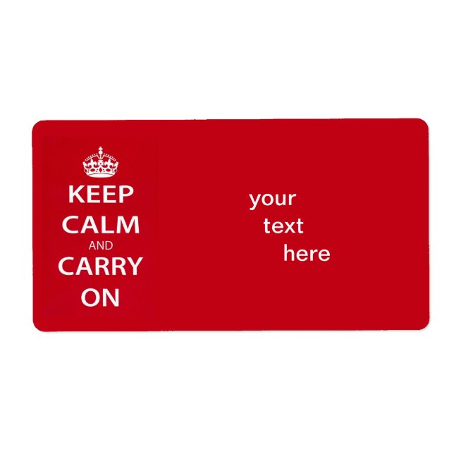Keep Calm and Carry On (Front)
