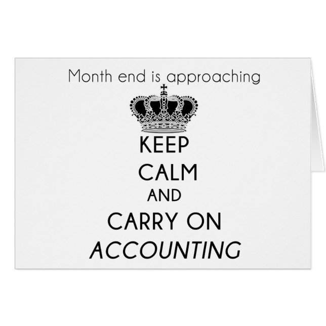Keep Calm and Carry On Accounting (Front Horizontal)