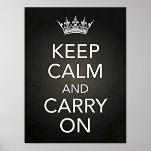 Keep Calm and Carry On Black Print