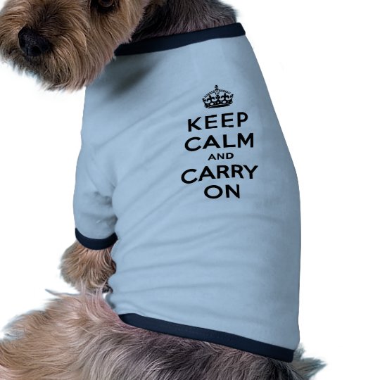 Keep Calm and Carry On Black Text Shirt