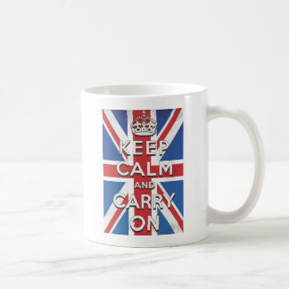 Keep Calm and Carry On British Flag Coffee Mug