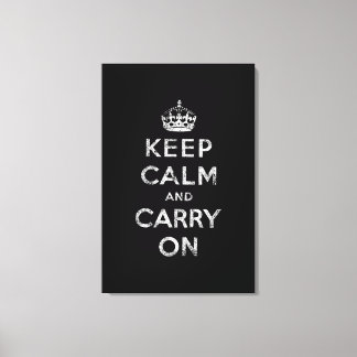 Keep Calm and Carry On Canvas Print