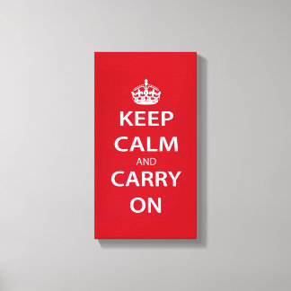Keep Calm and Carry On Canvas Print