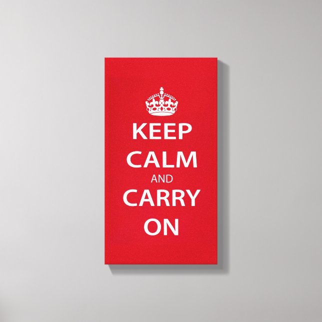 Keep Calm and Carry On Canvas Print (Front)