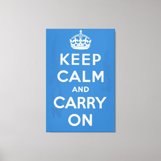 Keep Calm and Carry On Canvas Print (Front)