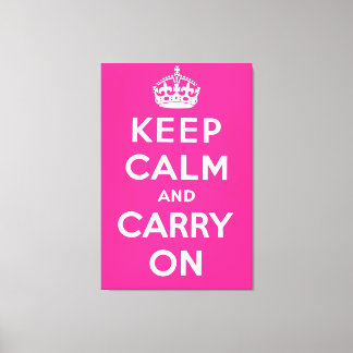 Keep Calm and Carry On Canvas Print