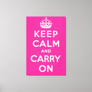 Keep Calm and Carry On Canvas Print