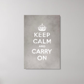 Keep Calm and Carry On Canvas Print