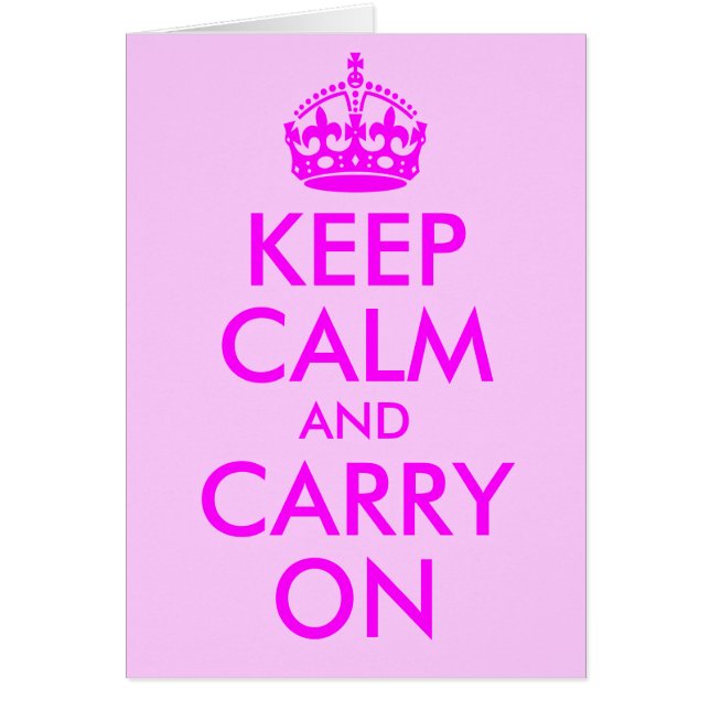 Keep Calm and Carry On Card (Front)