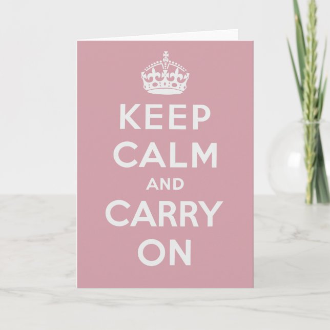 Keep Calm And Carry On Card (Front)