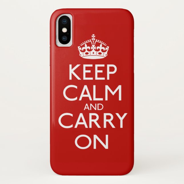 Keep Calm And Carry On Case-Mate iPhone Case (Back)